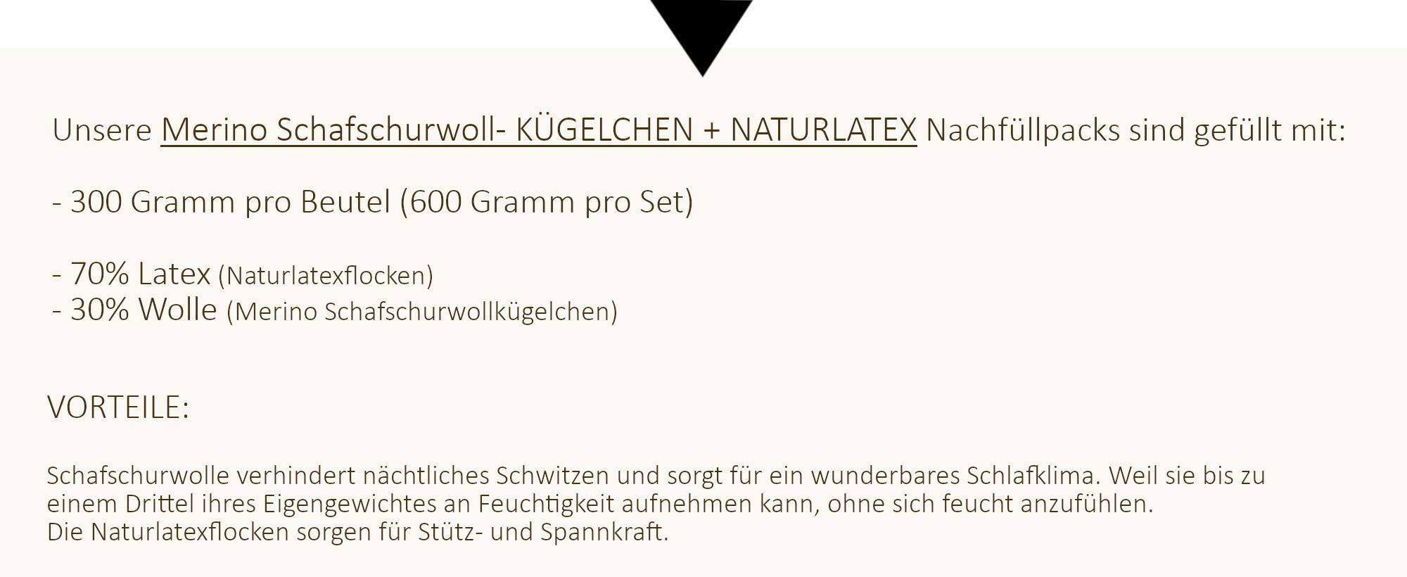 2x Merino Schafschurwollkugeln + Zirbe Nachfüllpack mit je 180 Gramm