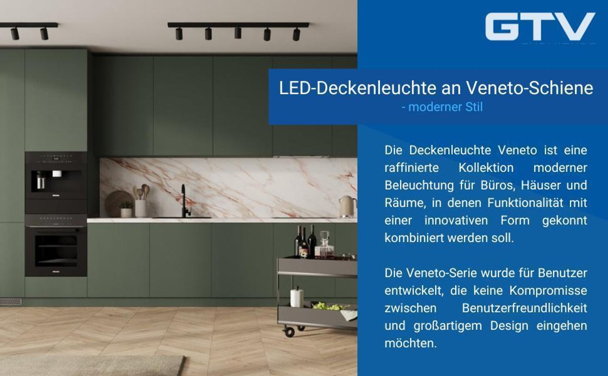 GTV - Schreibtischleuchte VENETO, IP20, max. 20W, 1 x GU10, weiß