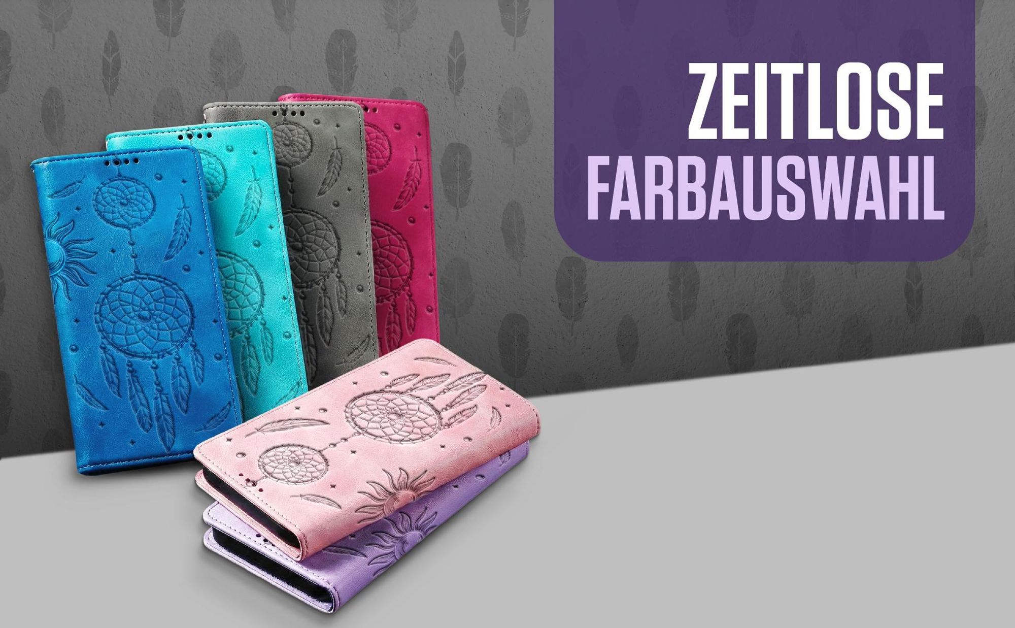 Handytaschen in Schwarz, Blau, Magenta, Türkis, Violett und Rosa für Xiaomi 17T