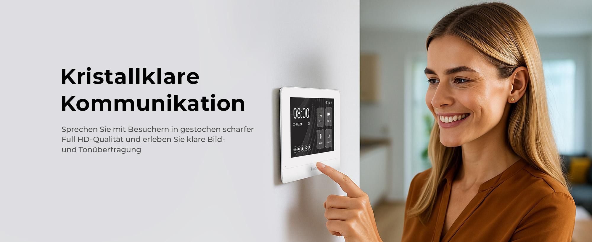 BALTER ENTRI L Unterputz Video Türsprechanlage mit Full HD Kamera und Audio Modul inkl. 2-Draht 1x 7 Zoll WiFi HD Monitor Smartphone App für 1 Familienhaus Set