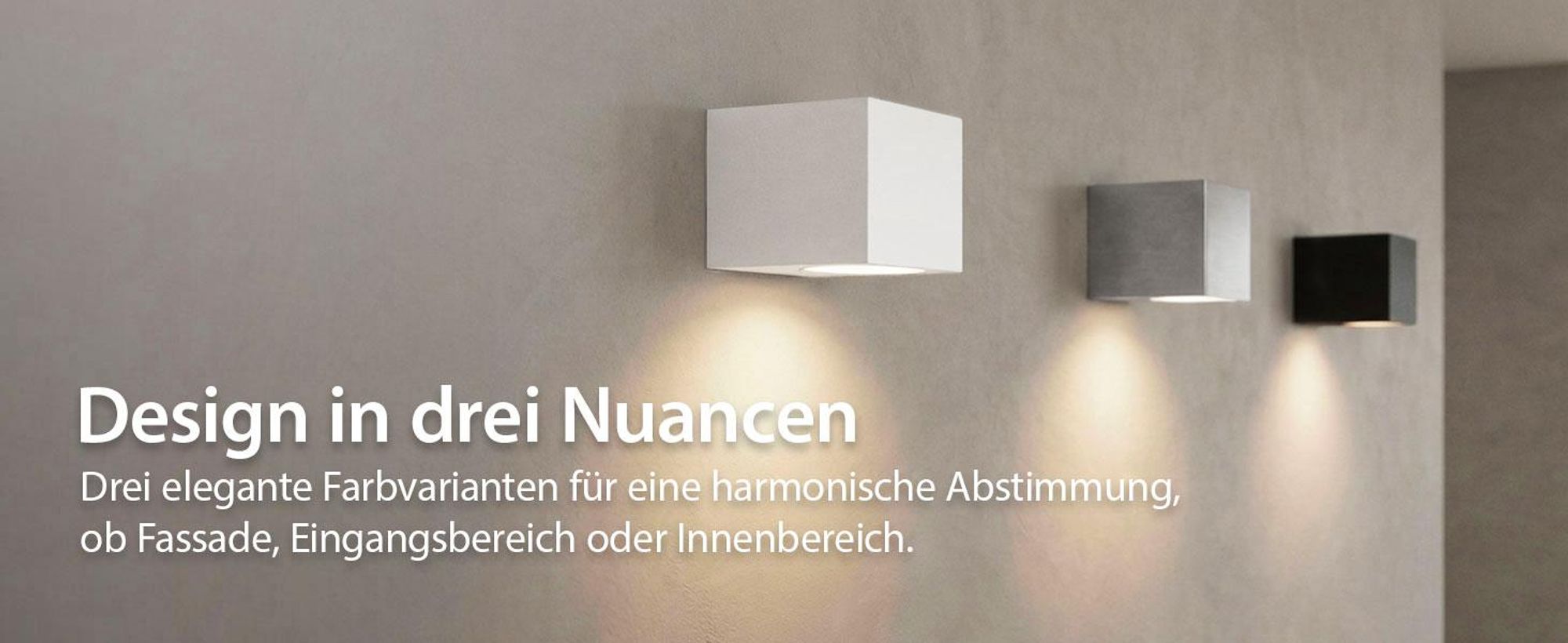 Maxkomfort Außenleuchte Wand 1268-SN1 1x GU10 IP44 Aluminium in Edelstahl Optik