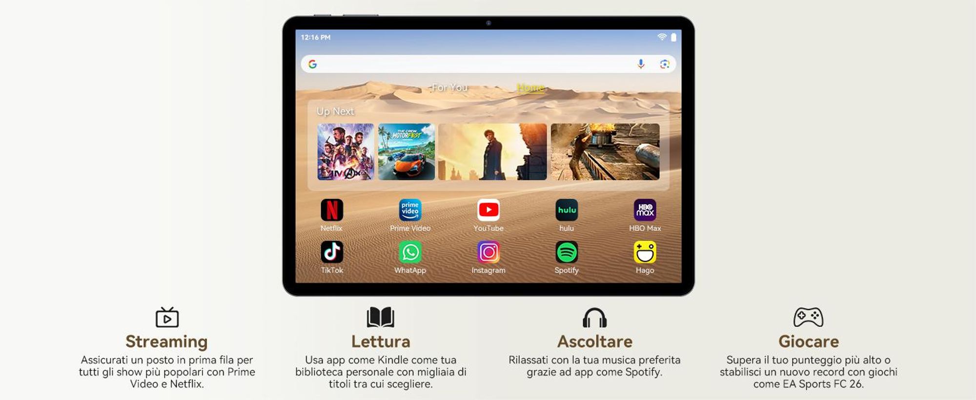 Tablet T12 Pro da 11,5 pollici con display BOE 2.8K, Android 16, processore Helio G100, 32+256GB di memoria, batteria da 8000mAh, dual SIM 4G, riconoscimento facciale, fotocamera da 13MP, con tastiera/mouse/penna/custodia