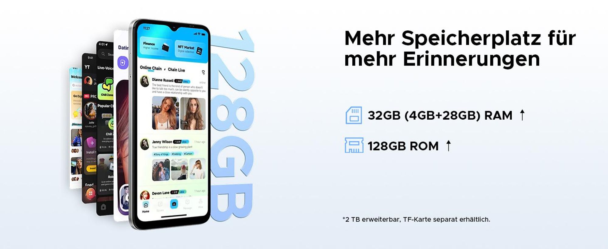 DOOGEE Note56X Pro Smartphone Handy, Android 16, 6,56" 90Hz, 6150mAh Akku, 32GB+128GB, 4G, 13MP, NFC, Fingerabdruck, OTG, ohne Vertrag