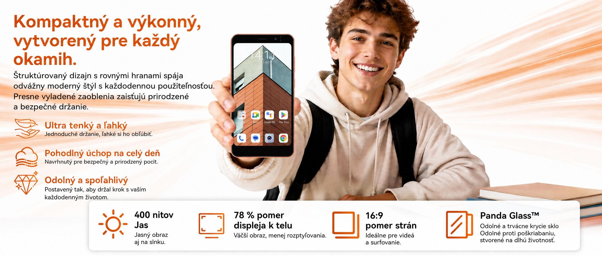Blackview OSCAL Tiger 12 Android mobilný telefón bez zmluvy, 6,78" smartfón 8GB+128GB (rozšíriteľný), 64MP fotoaparát/5000 mAh/4G dual SIM/odtlačok prsta, sivá