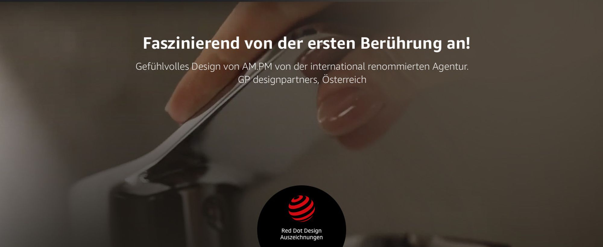 AM.PM Badarmatur mit Pop-Up Ablaufventil für Waschbecken Wasserhahn Bad Schwarz Waschtischarmatur mit Ablaufgarnitur 1 1/4 Zoll Messing Ventil Ablauf