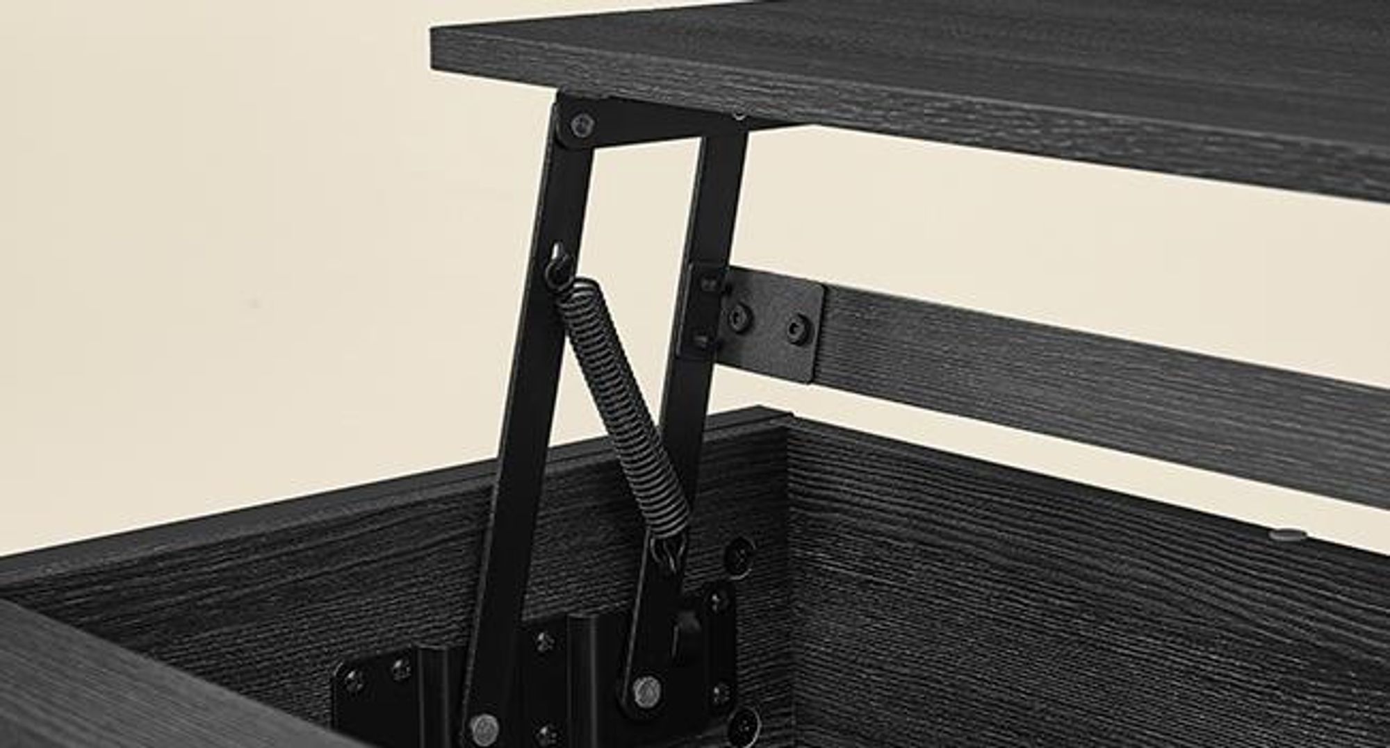 VASAGLE Couchtisch, höhenverstellbar, offener und versteckter Stauraum, 60 x 100 x (48-62) cm
