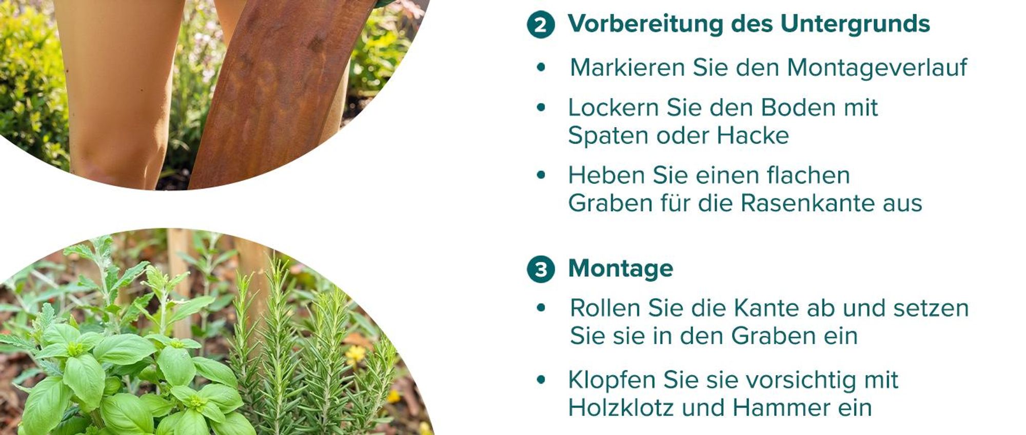 Sillar Rasenkante Metall 10m x 14cm – Flexible Beeteinfassung aus Stahl mit natürlicher Patina