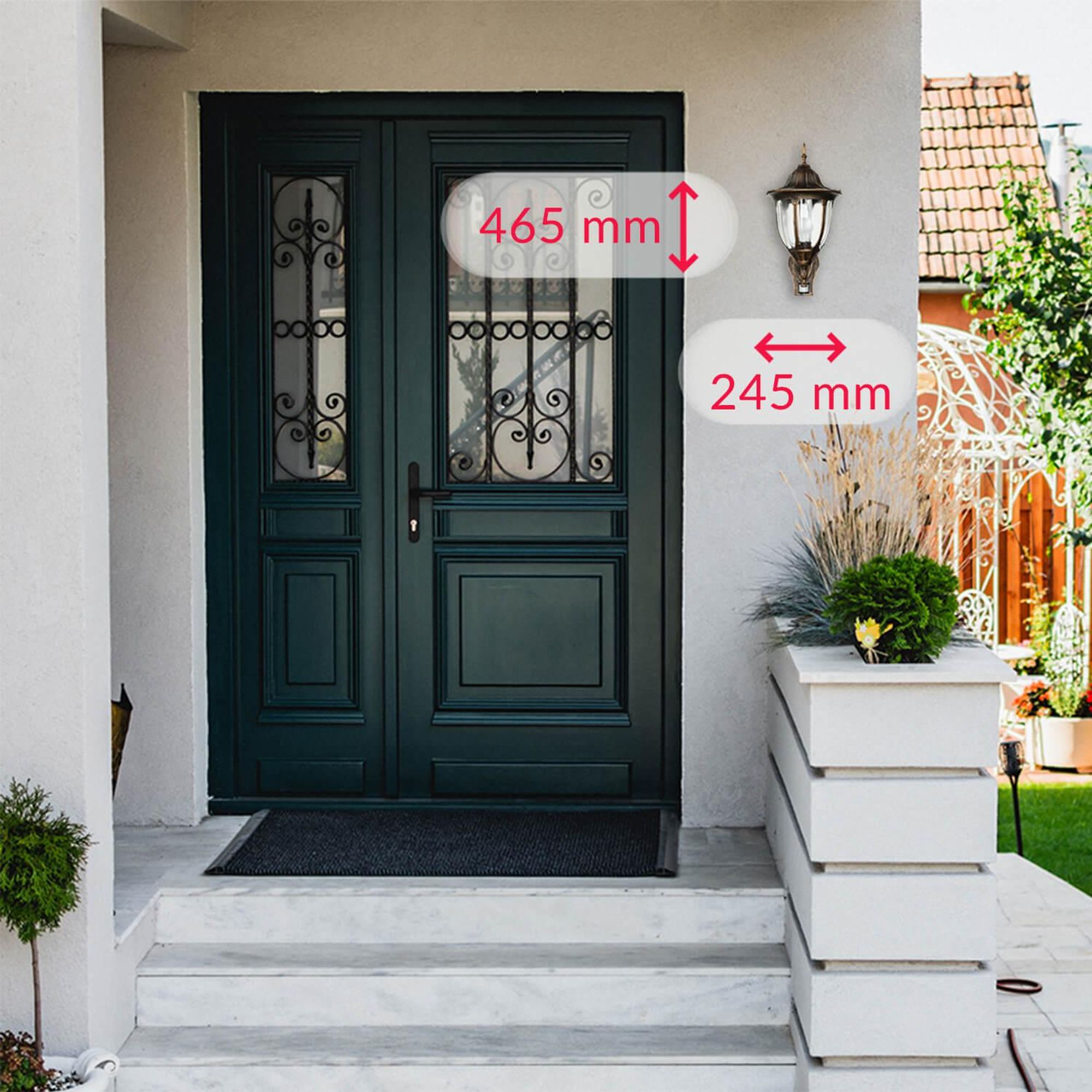 Ideale Außenlampe für neben der Haustür, auf dem Balkon, der Terrasse und im Garten