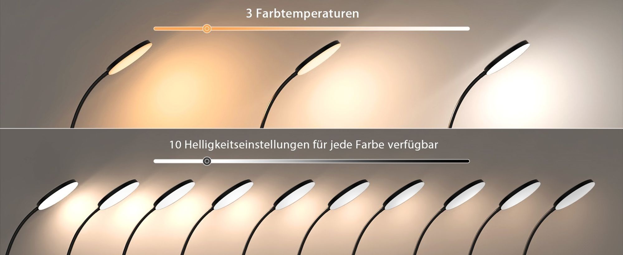 LED Stehlampe Dimmbar 3 Farbtemperaturen Stehleuchte Einstellbare Schwanenhals Leselampe mit Fernbedienung für Schlafzimmer Wohnzimmer Büro