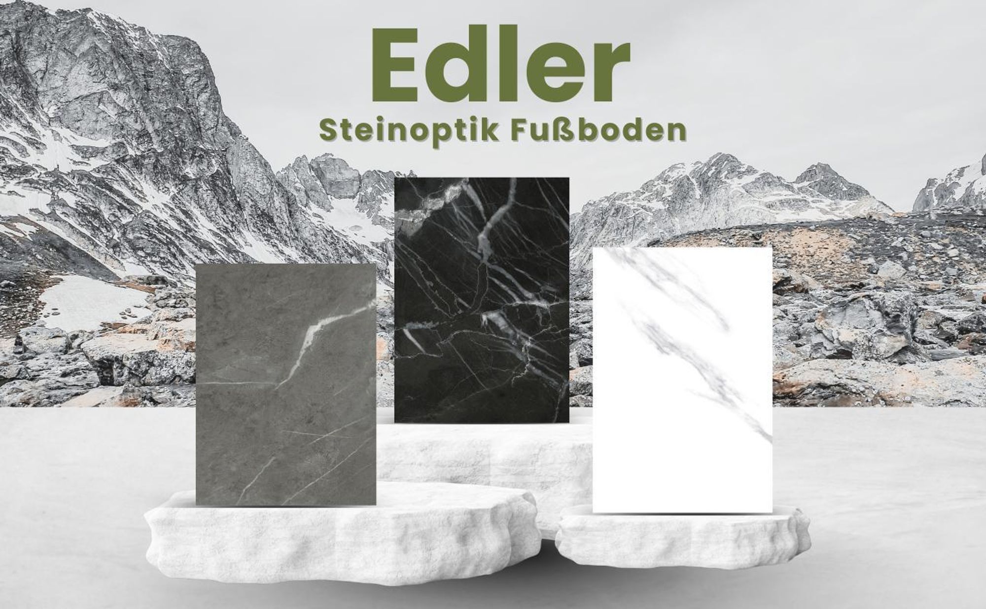 1 m² - Stilewo Klick-Vinylboden Fliese Steinoptik Bodenbelag wasserfest, robust, pflegeleicht - Dark Slate