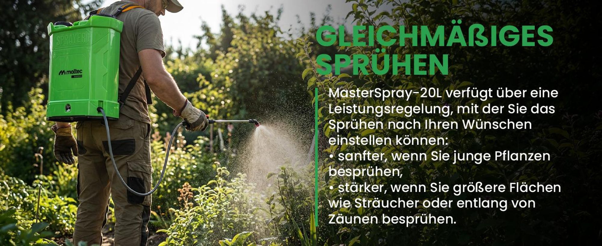Akku-Rückenspritze 20L mit elektrischer Drucksprüher 5 bar