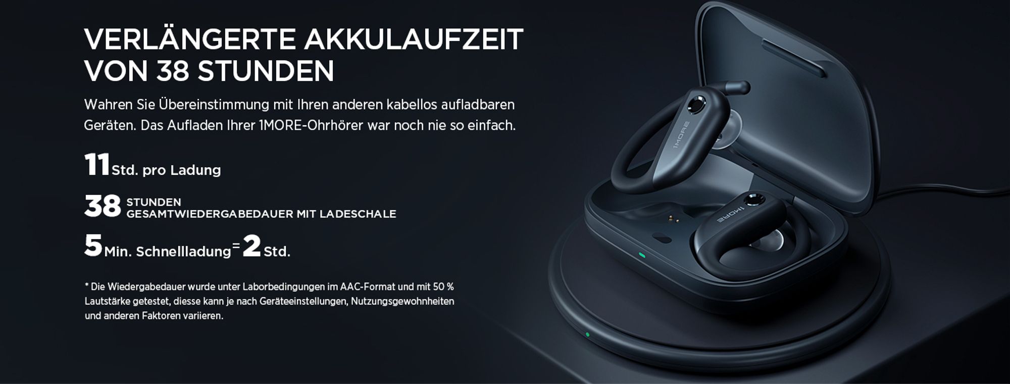 38 Std. Akkulaufzeit