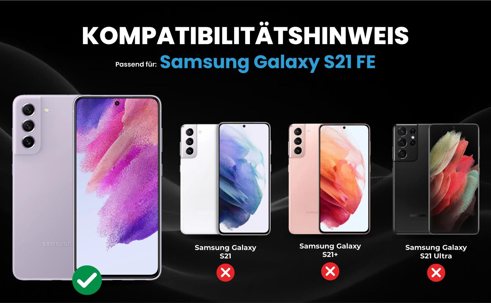 Kompatibilitätshinweise Hülle für Samsung Galaxy S21 FE