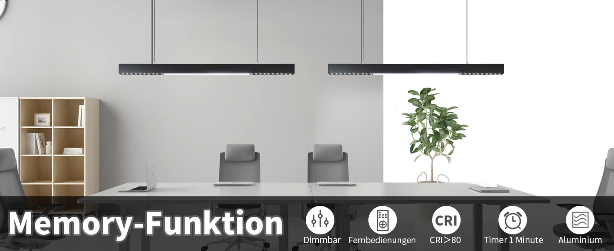 ZMH LED Pendelleuchte Hängelampe Wohnzimmer Modern Esstischlampe Dimmbar mit Fernbedienung Hängeleuchte150CM Höhenverstellbar Esszimmer Schlafzimmer B