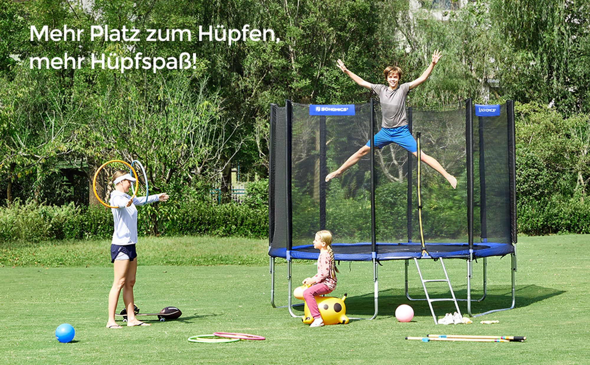 Mehr Platz zum Hüpfen mehr Hüpfspaß!