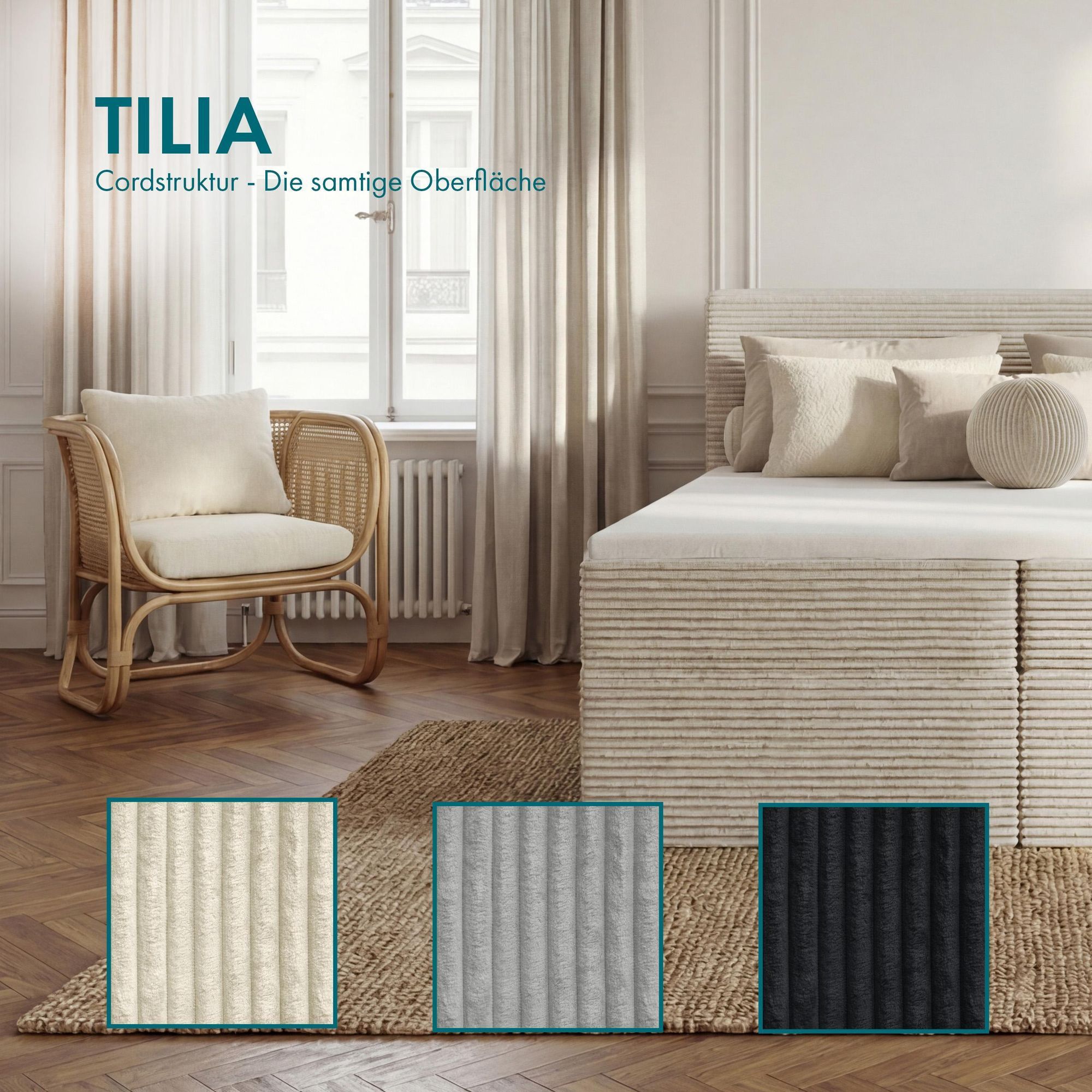Stoff TILIA in moderner Cordoptik