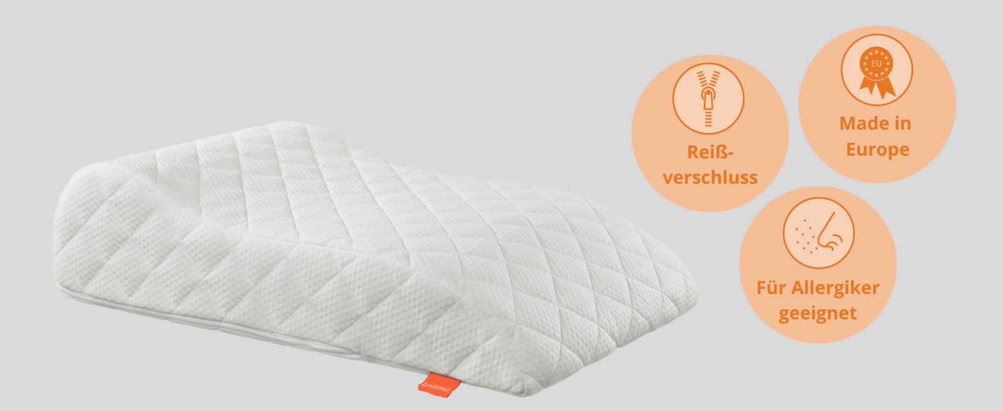 Venenkissen, Beinkissen, Beinhochlagerungskissen, 100% Polyester, 40 x 68 x 16.5 cm, sleepling
