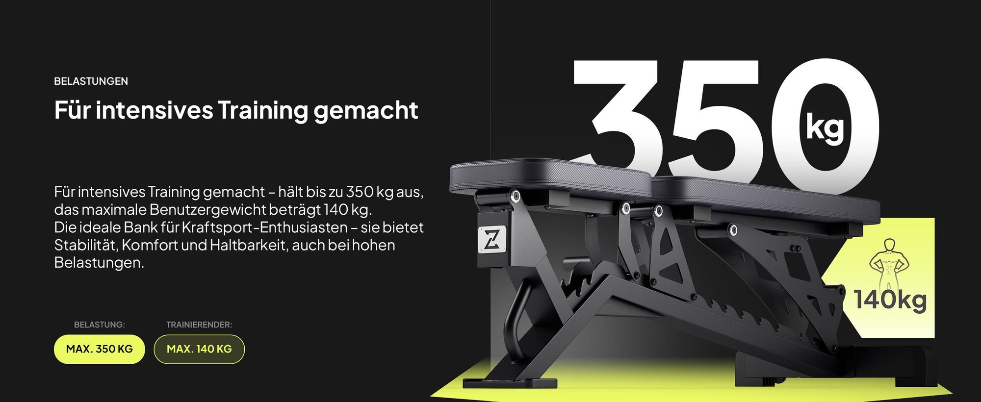 Zipro Nocardio Verstellbare Trainingsbank - Hantelbank für Heimtraining, Multifunktion Hantelbank set mit Gewichten KlappbarVerstellbar Multifunktion