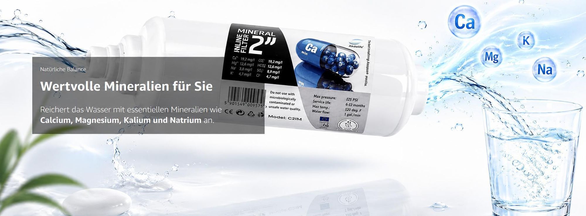 Wasserfilter Set RO7 mit 3-Wege Küchenarmatur Venom 2 Edelstahl, 7-stufige Umkehrosmose, Mineralisierung, Jonisierung