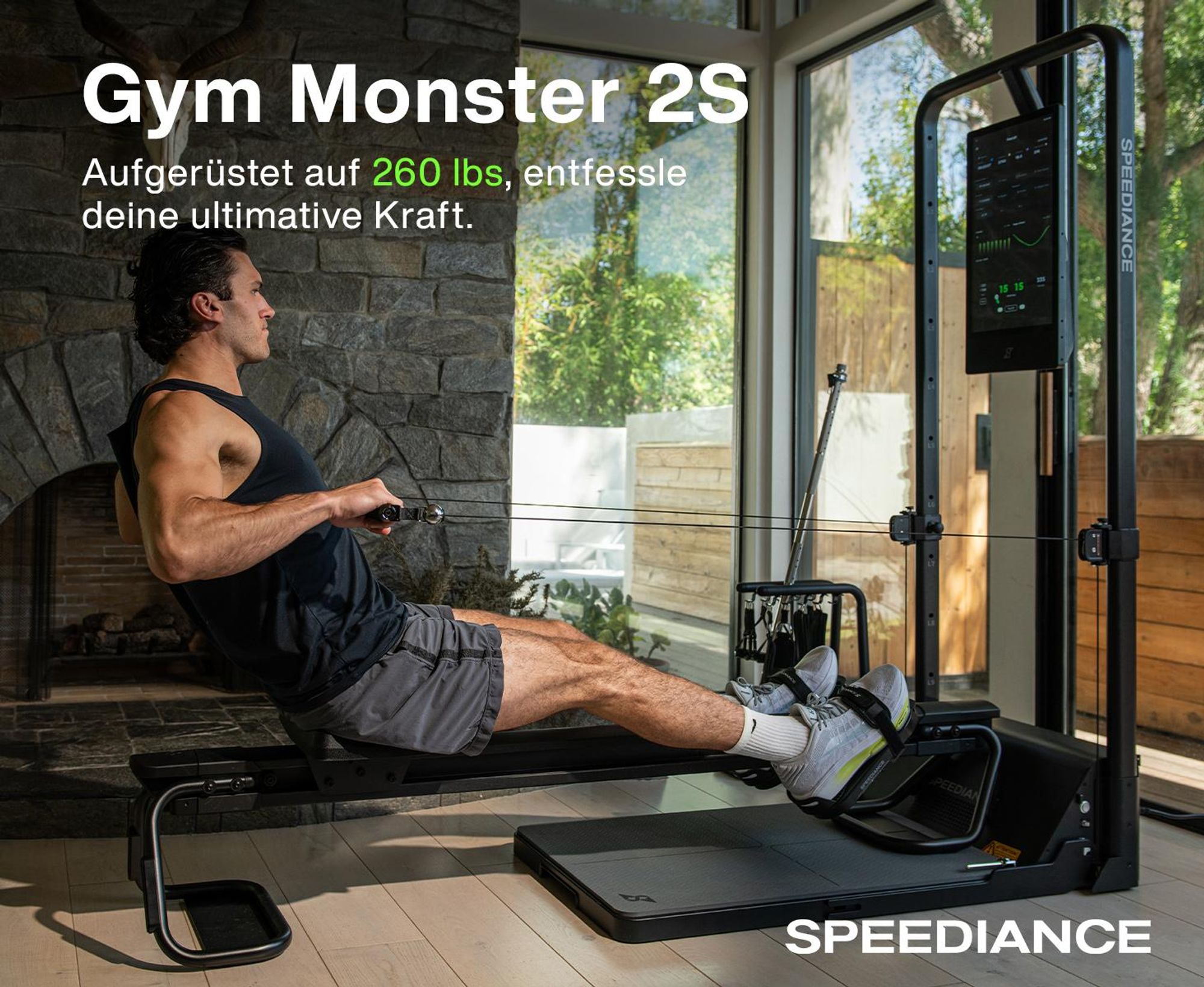 Speediance Home Gym, Smarte KI-gesteuerte Multi-Funktionale Smith-Maschine für Ganzkörper-Krafttraining, All-in-One Fitnessgerät