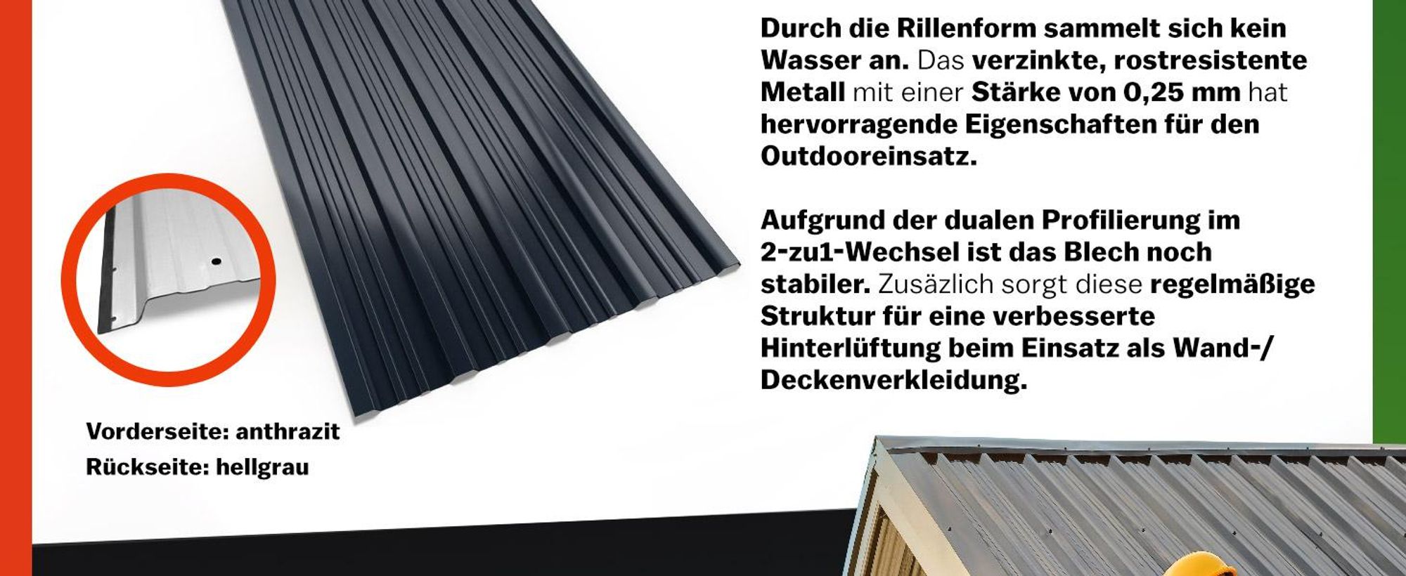 GARDEBRUK® 28x Trapezblech