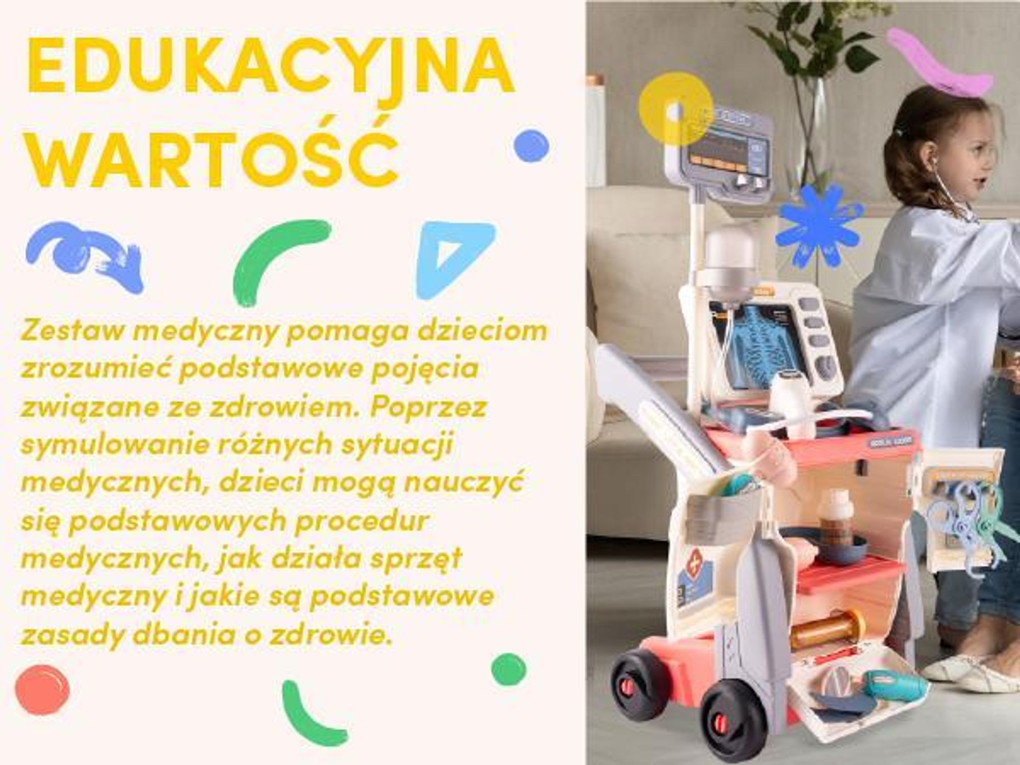 Duży dzięcięcy zestaw lekarski z EKG oraz akcesoriami