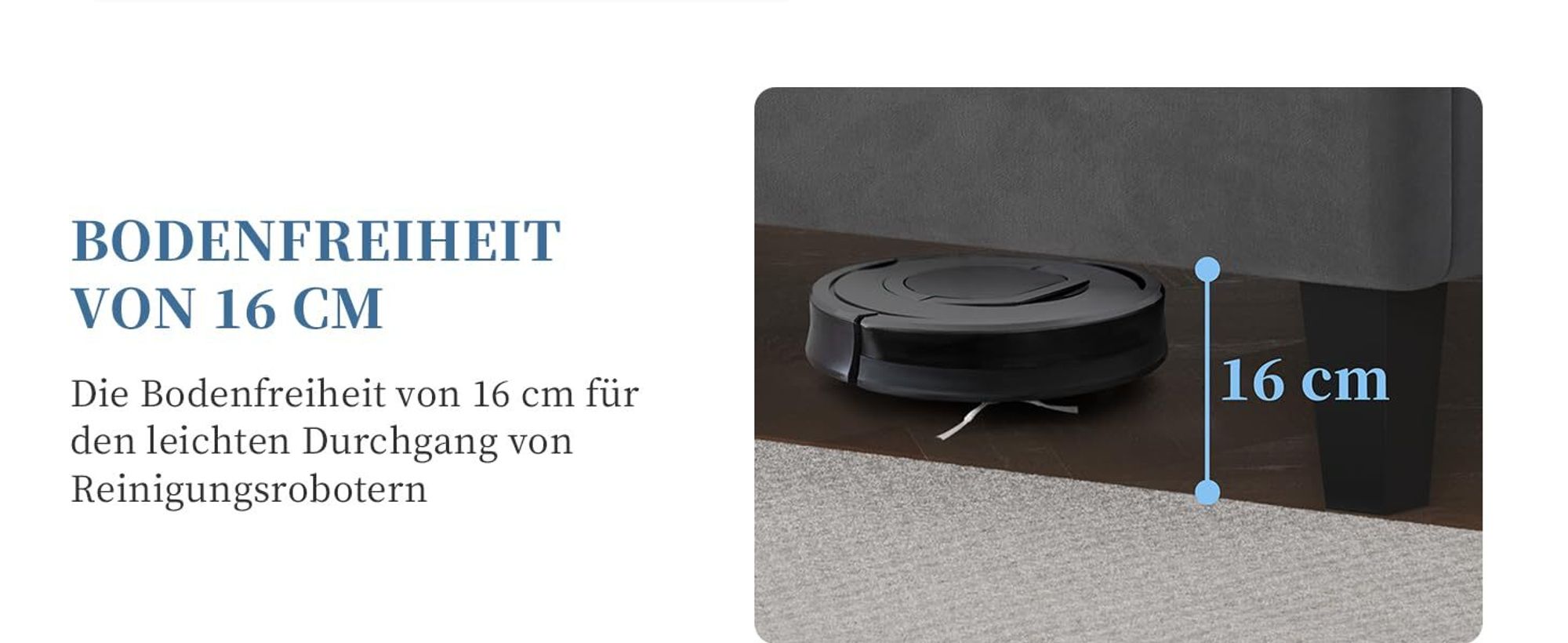 Polsterbett mit viel Stauraum