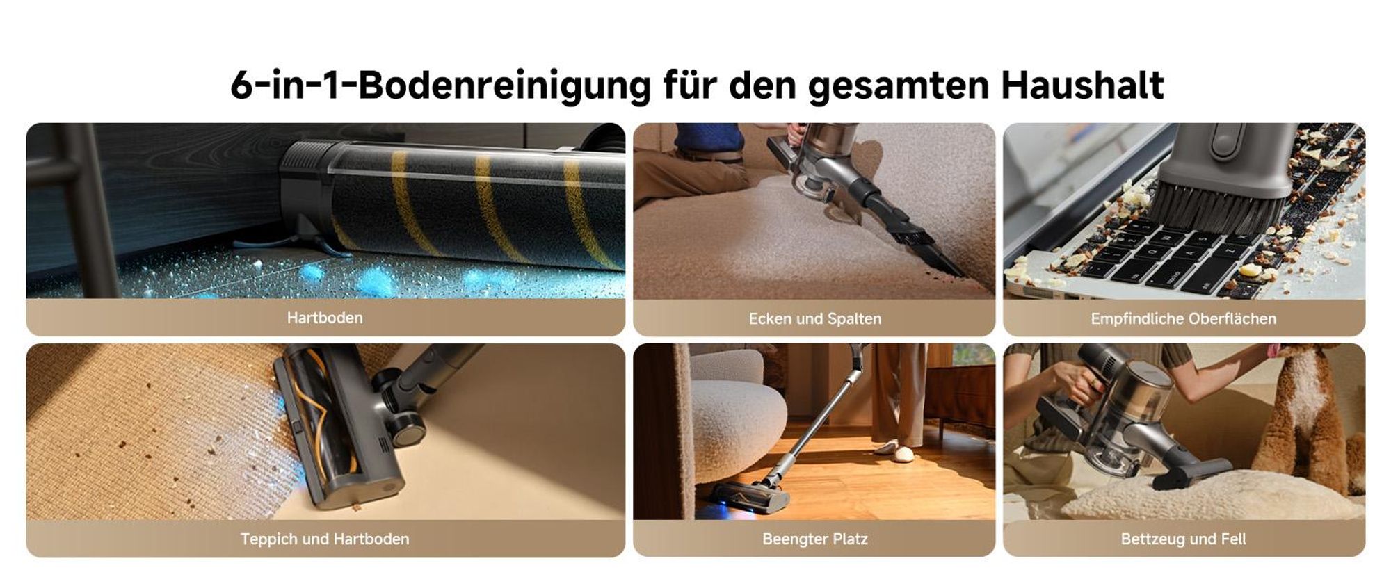Dreame R30 Akku-Stabstaubsauger,22KPa Saugleistung,190AW Saugleistung,90 Min, Seitenbürste,Reinigung mehrerer Oberflächen,Anti-Tangle Handstaubsauger