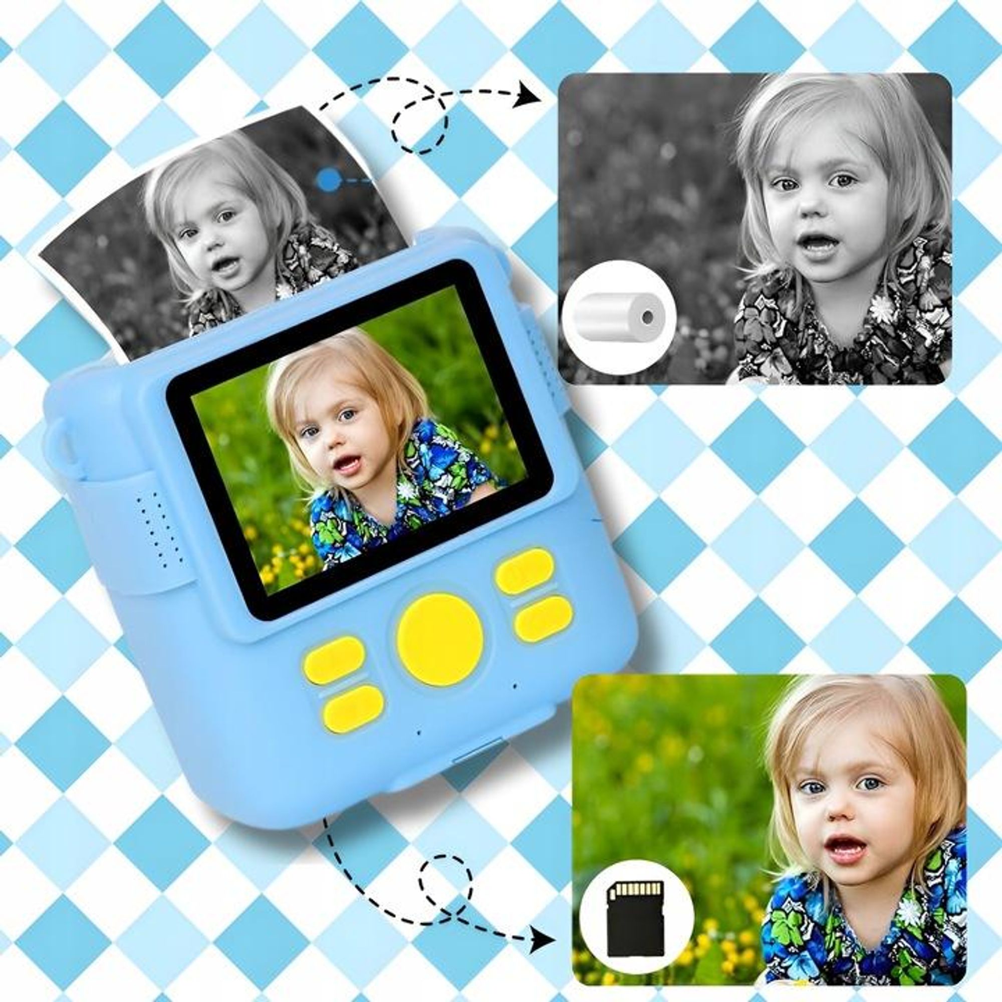 Digitale Sofortkamera Für Kinder Mit Drucker - 32Gb Karte - 14 Filme