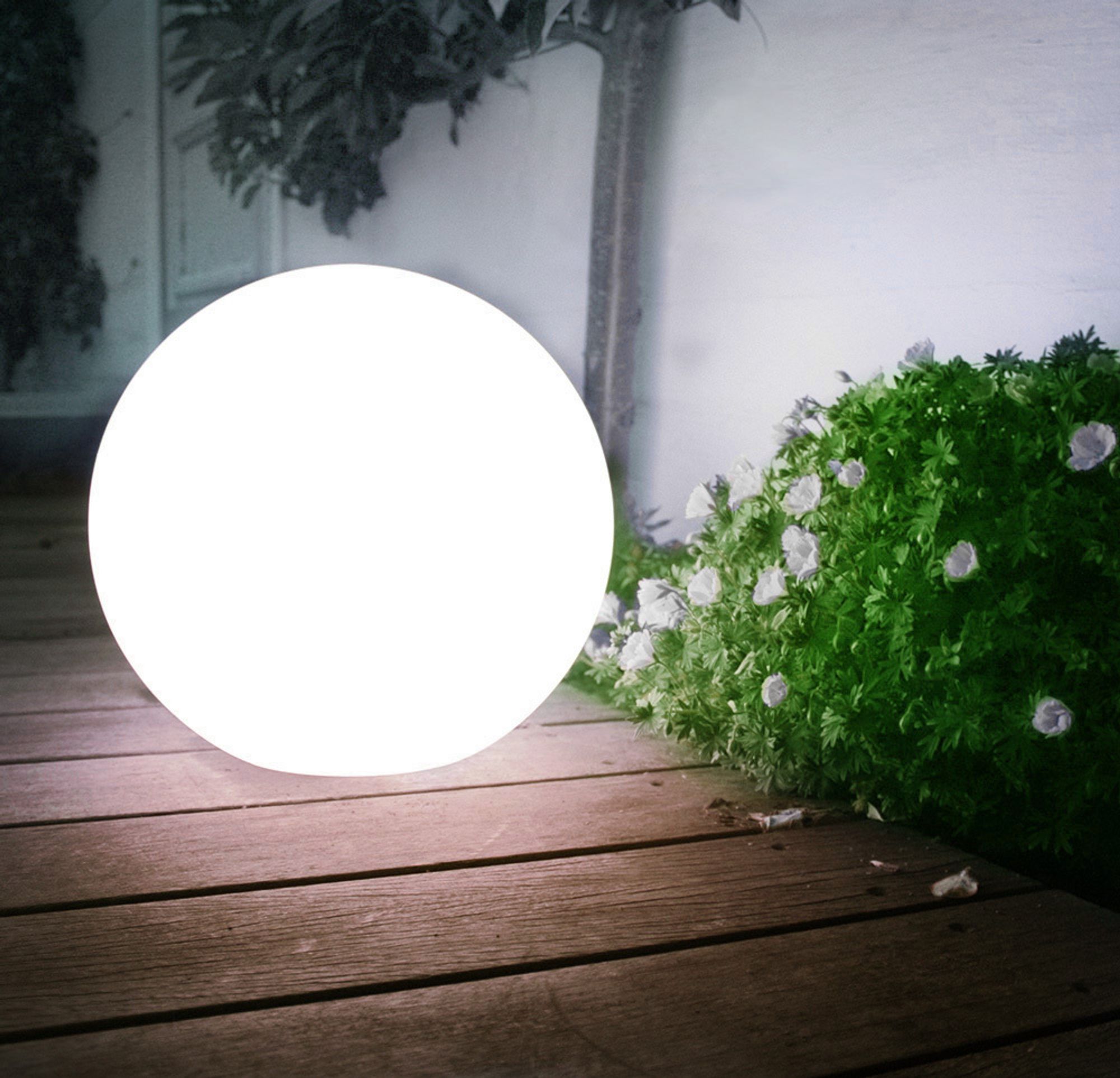 4x GreenBlue Solarlampe, freistehend Garten Kugel 25x25x58cm weiße LED GB166