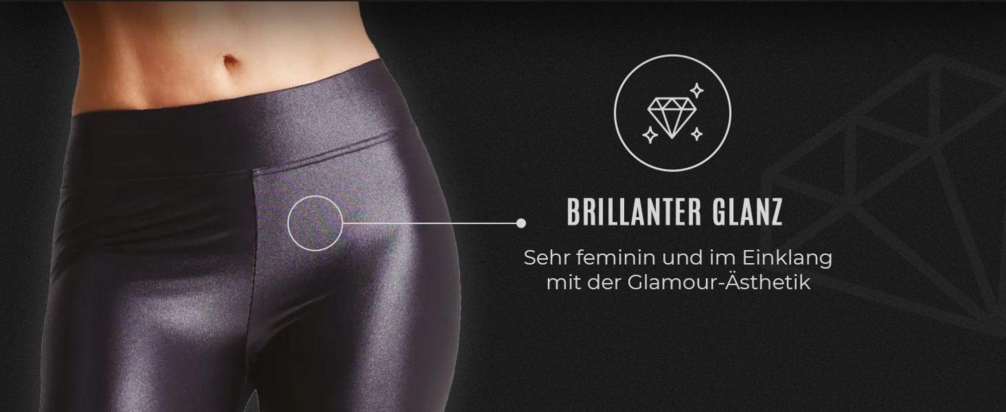 Gatta BLACK BRILLANT Damen Radlerhose Leggins Shorts mit hoher Taille, Schwarz, XL