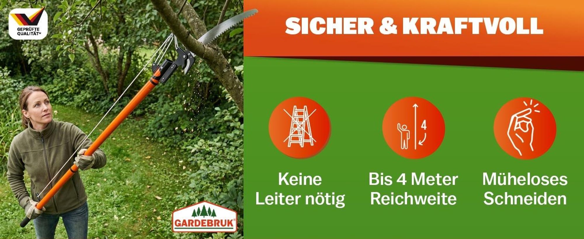 DEUBA® Teleskop Astsäge 4 Meter