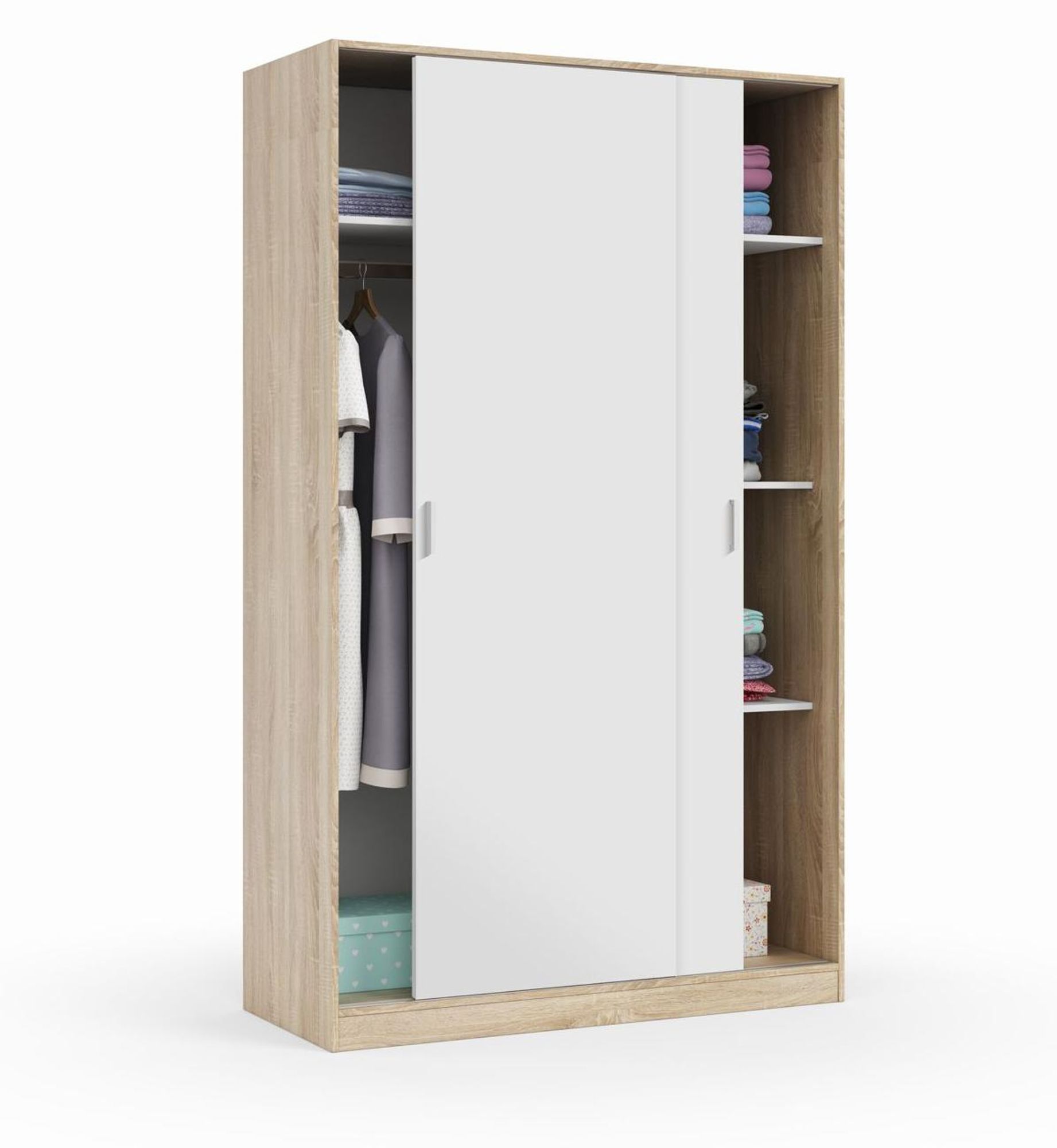 Schwebetürenschrank TOP – moderner Kleiderschrank mit gleitruhigen Schwebetüren und flexiblem Staura
