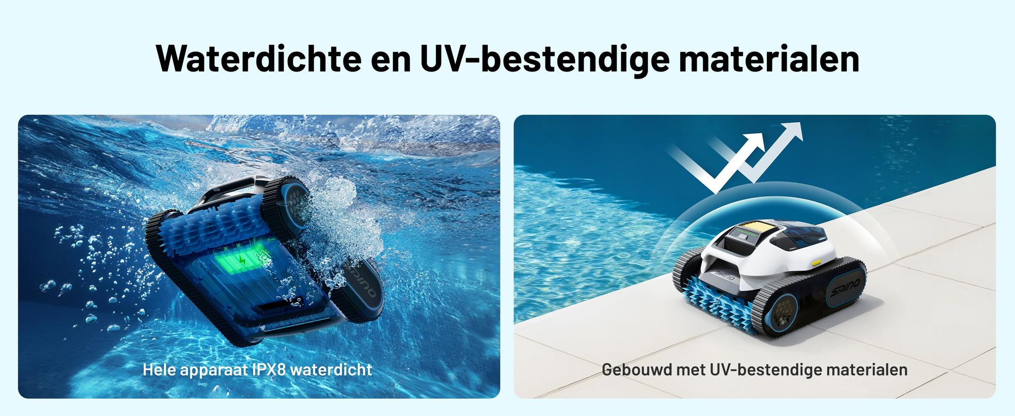 Mammotion zwembadrobot Spino E1 draadloze zwembadstofzuiger voor zwembaden tot 150 m², 6 Ah, 210 min looptijd, app, voor vloer, muur, waterleidingen