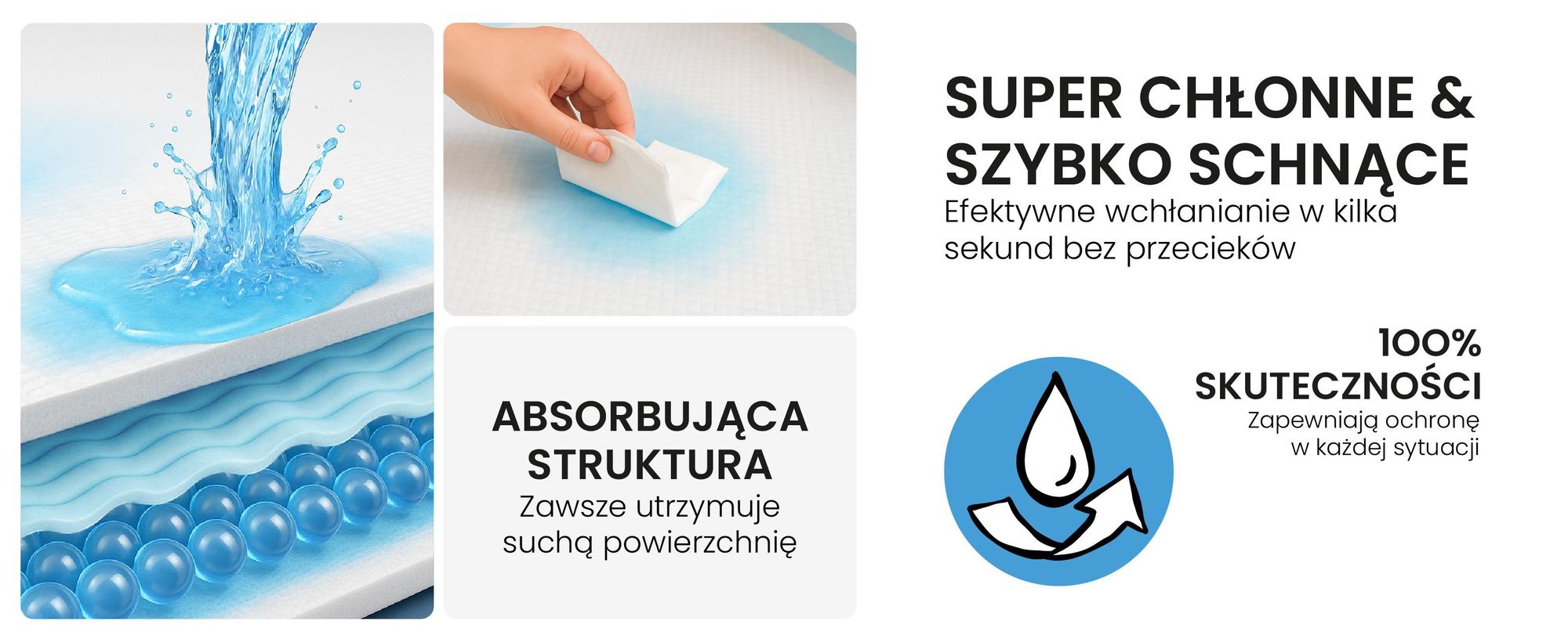 RAGI Podkłady treningowe dla psów, 50 sztuk, szczenięta, maty PIPI Chłonne, szczelne, podkłady treningowe na nietrzymanie moczu, 60x90cm