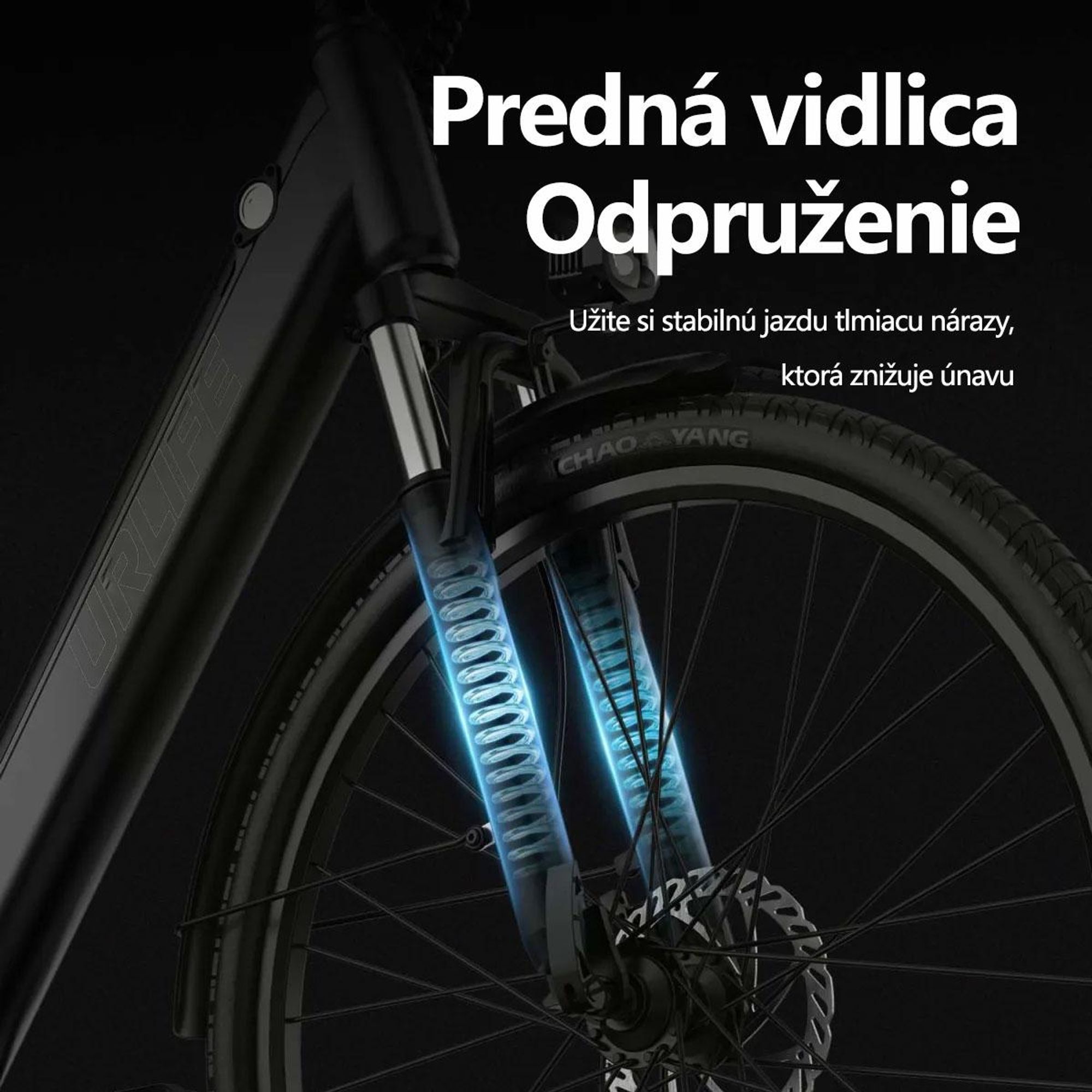 Elektrický bicykel URLIFE E26 - Motor 250W Batéria 48V10.4Ah 26-palcové pneumatiky Kotúčové brzdy - Čierny