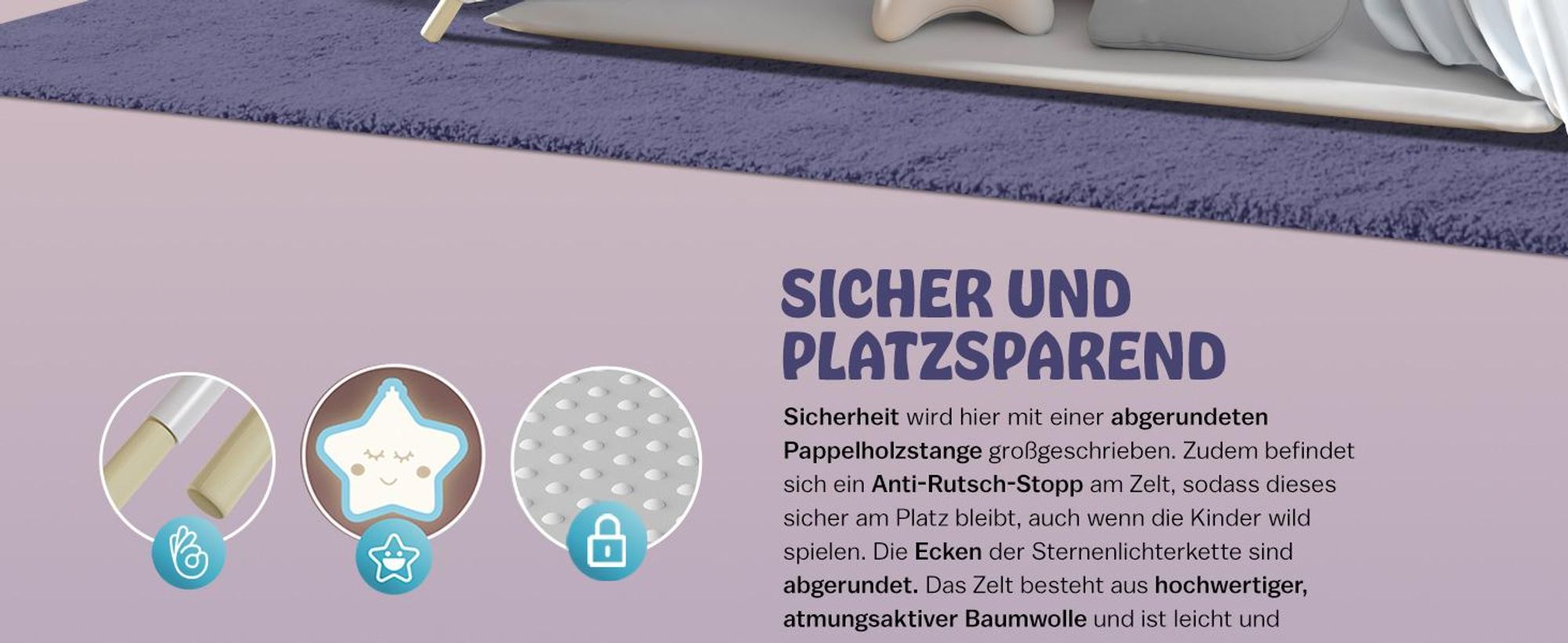 SPIELWERK Tipi Zelt Kinderzelt Rosa