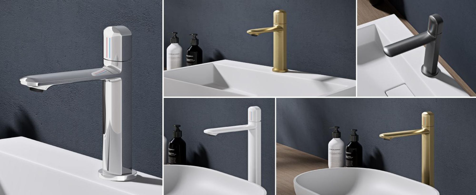 doporro Wasserhahn Bad Waschtischarmatur mit Auslaufhöhe 131mm Vollmessing-Körper Mischbatterie für Waschbecken Armaturen Badarmatur Silber 1190