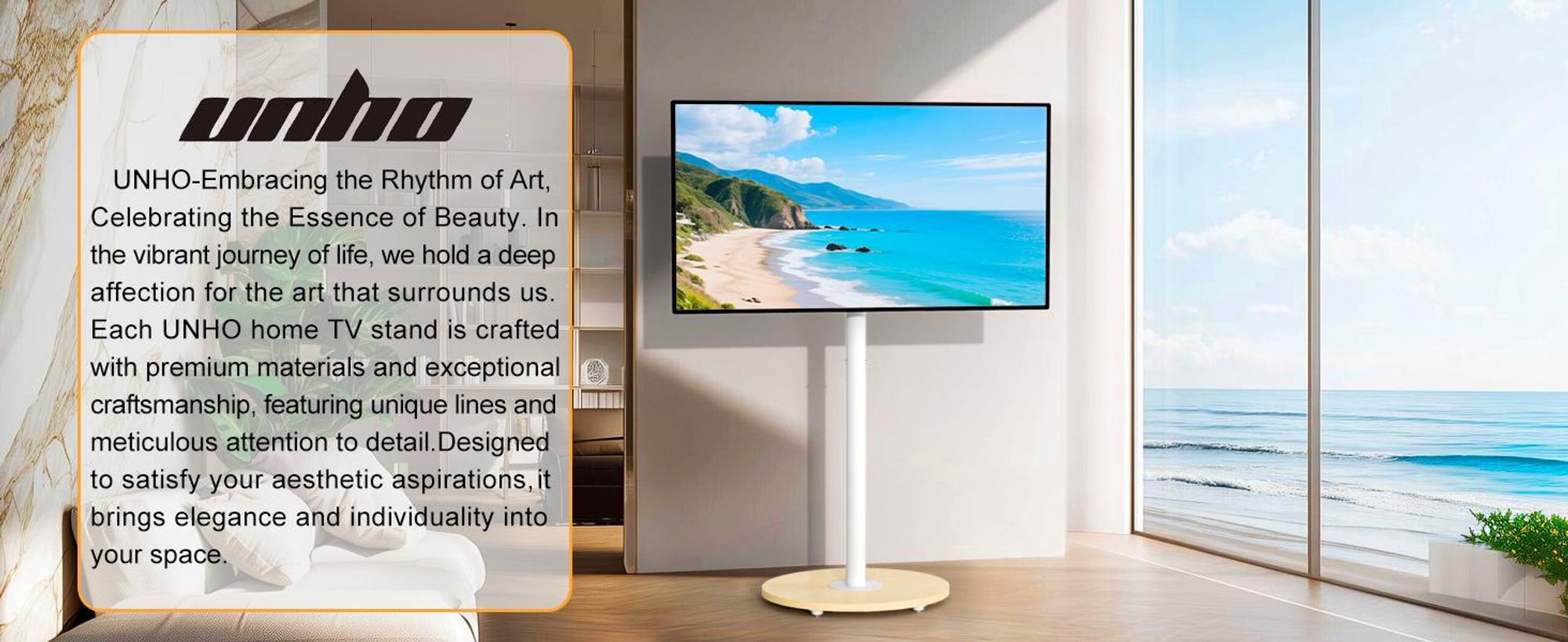 WISFOR TV Standfuss Höhenverstellbar, TV Ständer Rollbar, TV Bodenständer für 40-75 Zoll Fernsehstand, VESA 600x400mm, bis Max 50kg