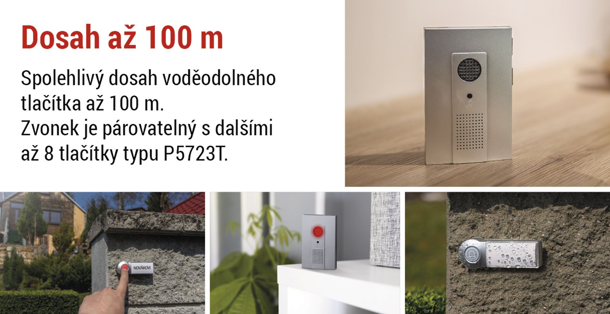 EMOS Domovní bezdrátový zvonek na 3x AA, P5712