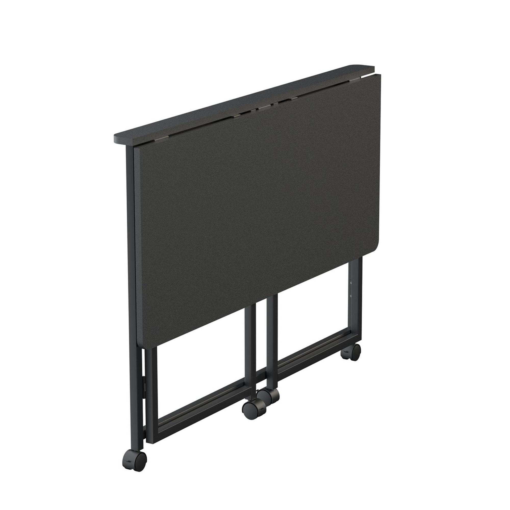 Maclean Klapptisch schwarz mobil Platte 100x50cm max. 50kg MC-1250 B