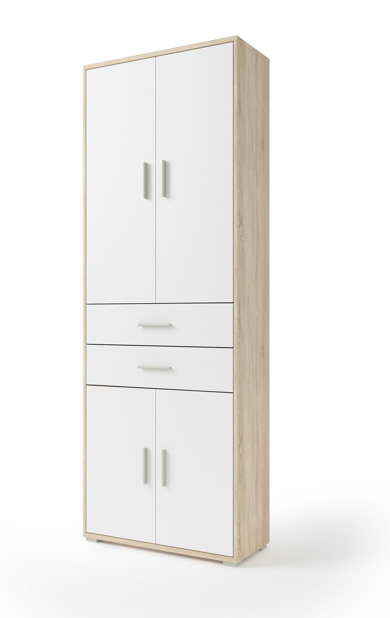 Aktenschrank Clermont von Preisbrecher – hoher Stauraumschrank mit 2 Schubladen und 4 Türen