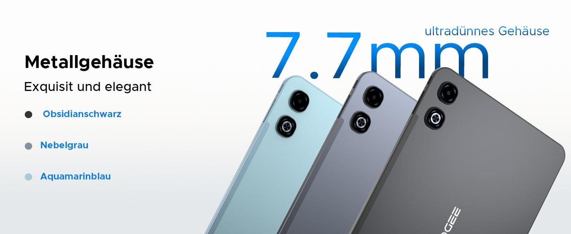 DOOGEE U13 Pro – Tablet, Android 16, 13,4 Zoll, 36 (6+30) GB + 256 GB, 120 Hz, 11000 mAh/18 W, Gemini AI, Widevine L1, 8 MP + 13 MP Kamera