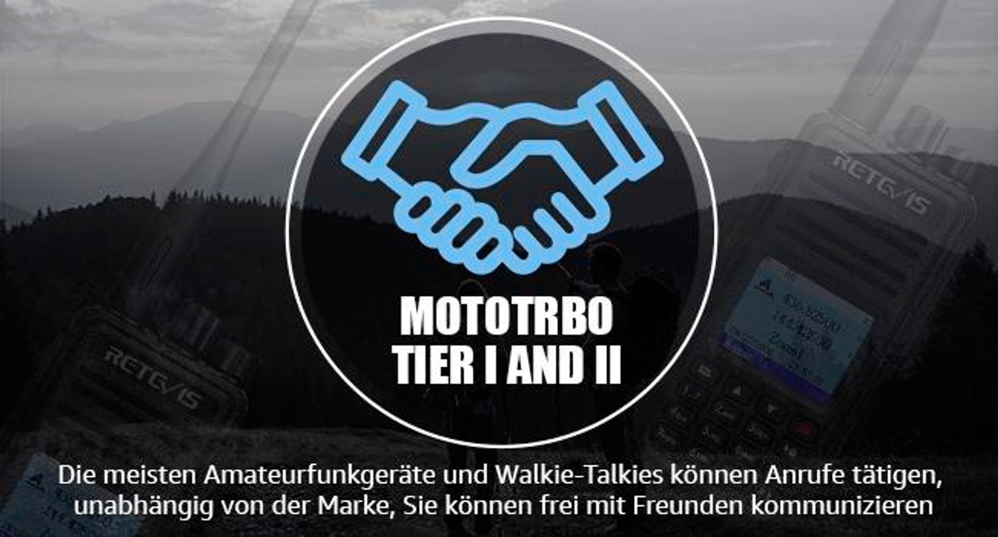 Retevis RT3S DMR Funkgeräte 6 STK, GPS Dualband Amateurfunk, 3000 Kanäle DTMF Aufnahmefunktion, Kompatibel mit MOTOTRBO TierⅠ& Ⅱ für Funkamateure