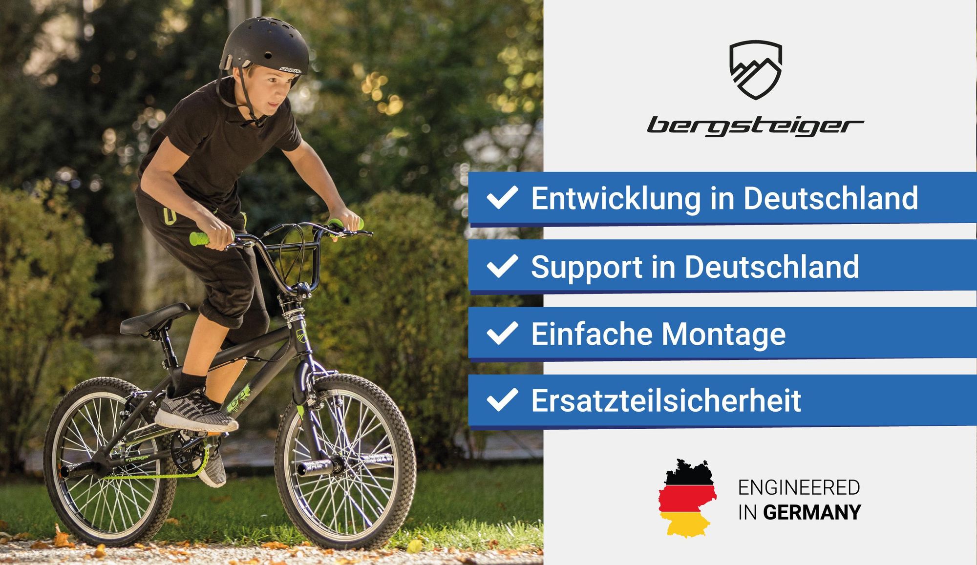 Bergsteiger Ohio 20 Zoll BMX, 360° Rotor-System, Freestyle, 4 Stahl Pegs, Kettenschutz, Freilauf