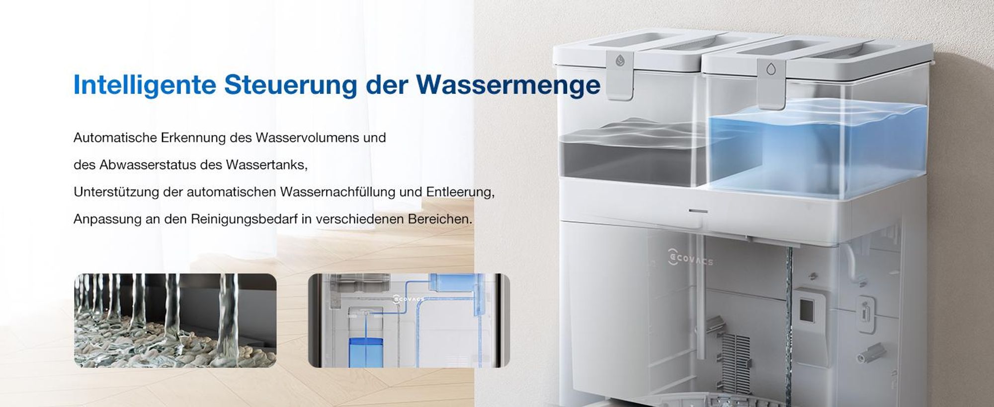 ECOVACS DEEBOT T30C PRO Omni Gen 2, Staubsauger Roboter 15400Pa, Saugroboter mit Wischfunktion, 70°C Heißwasser-Moppwäsche, Wischroboter Weiß