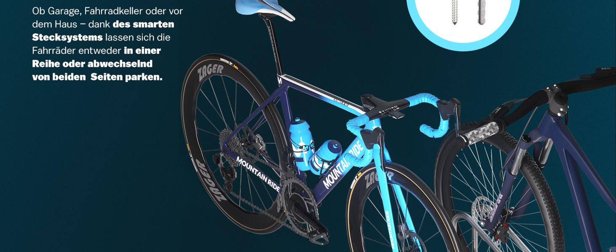 MONZANA Fahrradständer für 6 Fahrräder