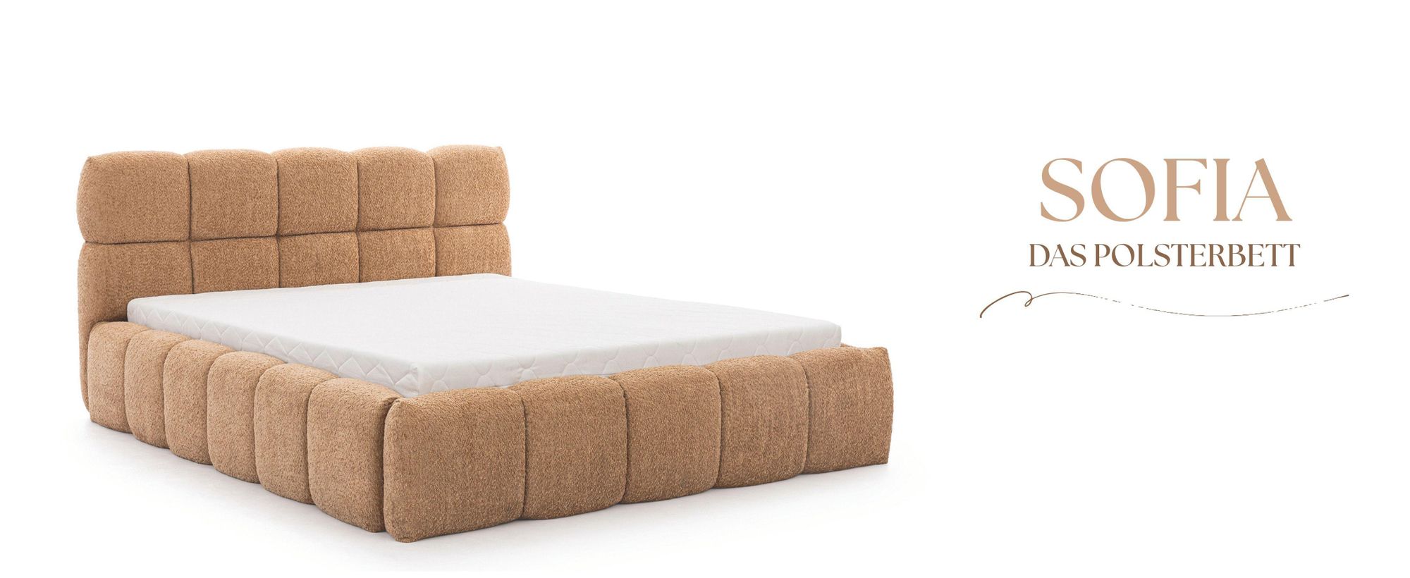 Polsterbett SOFIA 180x200 - mit Bettkasten, Doppelbett mit Stauraum und Lattenrost, Boxspringbett-Optik, ohne Matratze, Bett - Schwarz