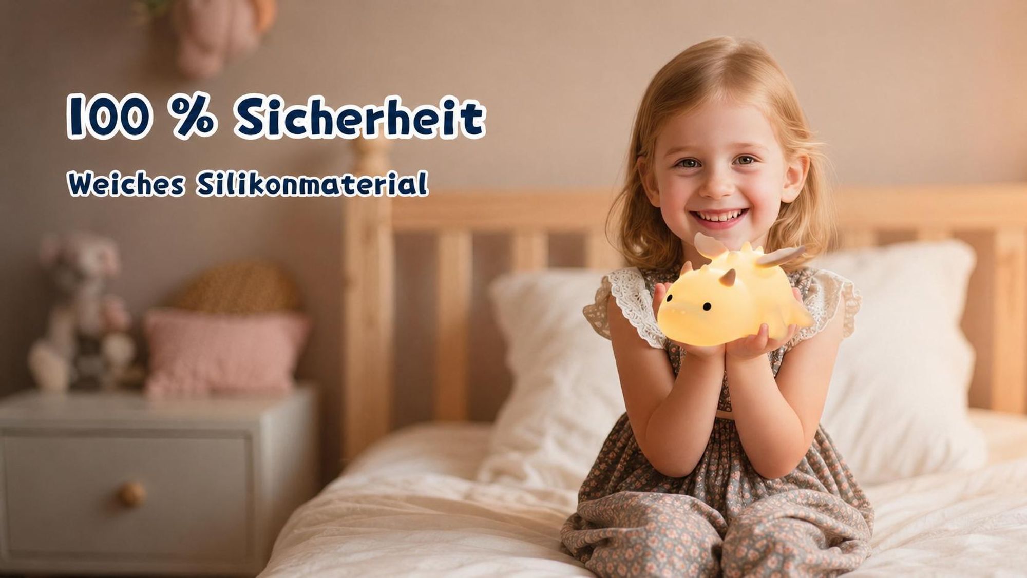 LED Nachtlicht Silikon Birne Touch Nachtlampe mit Timer,7 Farbe dimmbar,Schlaflicht Kinderzimmer tragbare Schlafhilfe Stilllicht,mit magnetischer Adso