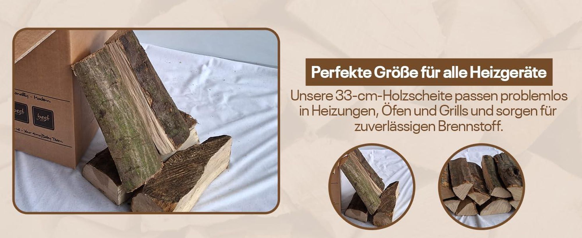 Eichenbrennholz, 100% Eiche, Brennholz 33 cm-30 kg
